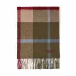 MULBERRY Small Check Lambswool Scarf